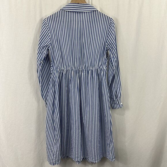 Seraphine Striped Button Maternity Shirt Dress Women’s Size 4 - Picture 2 of 9